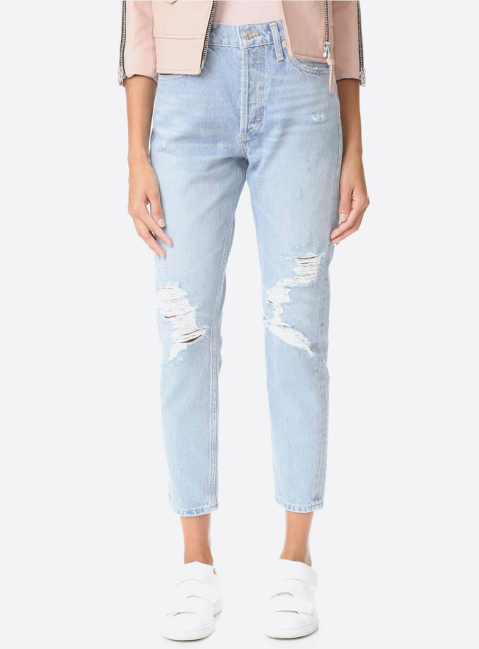 Slim Trapered Rip Jeans